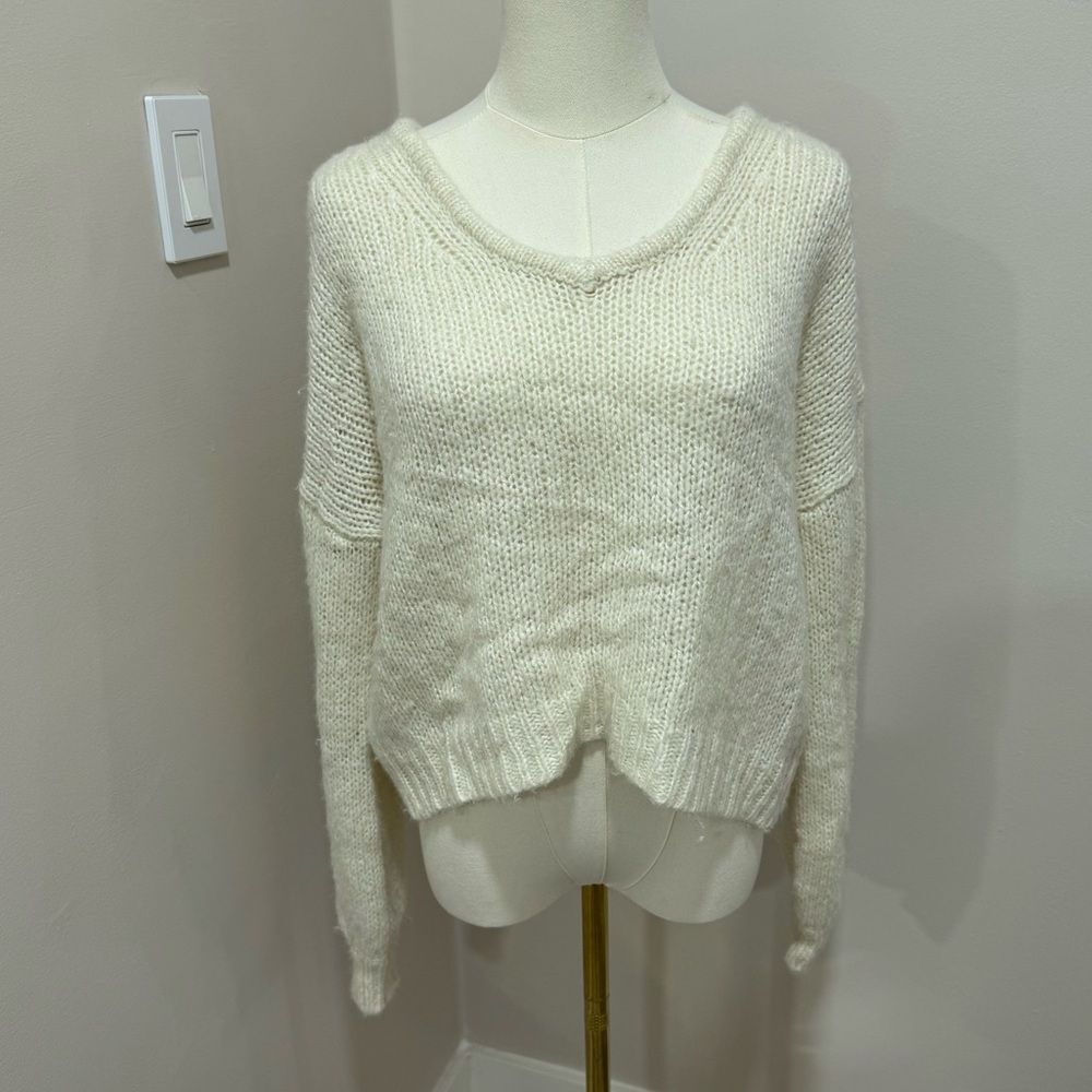 Madewell‎ white V neck sweater XS - Picture 2 of 5